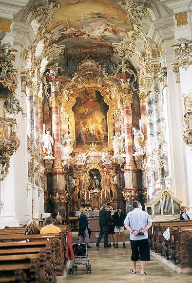 Intérieur de l'église de Wies